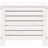 Fotpall för trädgården vit 62x31,5x52 cm massiv furu vidaXL – miniatyr 4