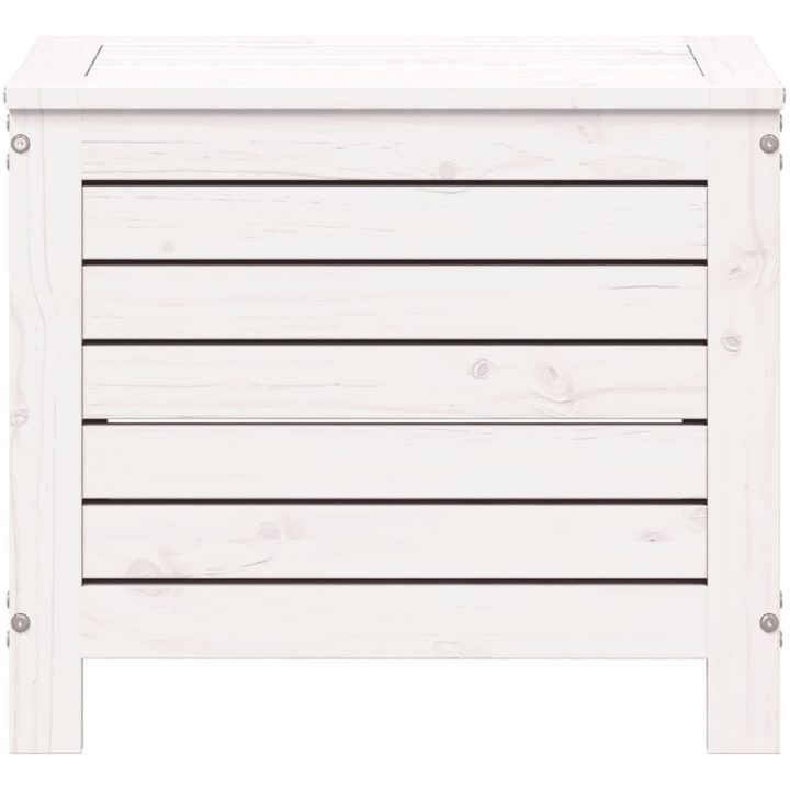 Fotpall för trädgården vit 62x31,5x52 cm massiv furu vidaXL – bild 4