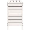 Fotpall för trädgården vit 62x31,5x52 cm massiv furu vidaXL – miniatyr 5