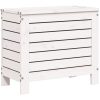 Fotpall för trädgården vit 62x31,5x52 cm massiv furu vidaXL – miniatyr 6