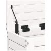 Fotpall för trädgården vit 62x31,5x52 cm massiv furu vidaXL – miniatyr 8