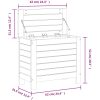 Fotpall för trädgården vit 62x31,5x52 cm massiv furu vidaXL – miniatyr 10