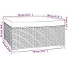 Fotpall med dyna för trädgården brun 70x70x30 cm konstrotting vidaXL – miniatyr 5