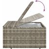 Fotpall med dyna för trädgården grå 55x55x30 cm konstrotting vidaXL – miniatyr 7