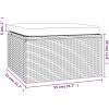 Fotpall med dyna för trädgården grå 55x55x30 cm konstrotting vidaXL – miniatyr 10