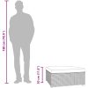 Fotpall med dyna för trädgården grå 70x70x30 cm konstrotting vidaXL – miniatyr 6