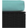 Fotpall med dyna konstrotting svart 70x70x30 cm vidaXL – miniatyr 4