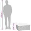 Fotpall med dyna konstrotting svart 70x70x30 cm vidaXL – miniatyr 6