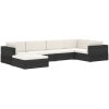 Fotpall till modulsoffa 1 st med dyna konstrotting svart vidaXL – miniatyr 10