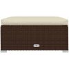 Fotpall till modulsoffa med dyna konstrotting brun 70x70x30 cm vidaXL – miniatyr 3