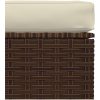 Fotpall till modulsoffa med dyna konstrotting brun 70x70x30 cm vidaXL – miniatyr 4