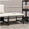 Fotpall till modulsoffa med dyna svart konstrotting vidaXL – miniatyr 2