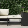 Fotpall till modulsoffa med dyna svart konstrotting vidaXL – miniatyr 3
