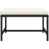 Fotpall till modulsoffa med dyna svart konstrotting vidaXL – miniatyr 4