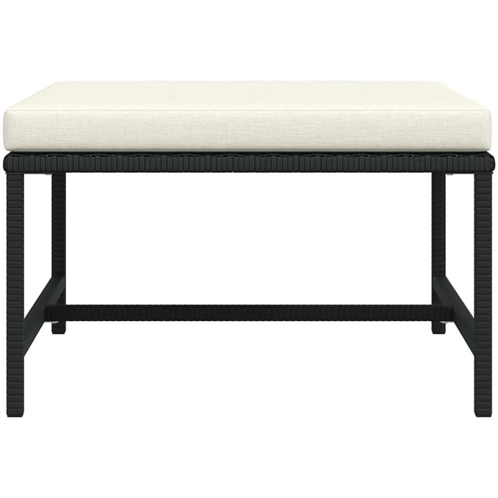 Fotpall till modulsoffa med dyna svart konstrotting vidaXL – bild 4