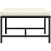 Fotpall till modulsoffa med dyna svart konstrotting vidaXL – miniatyr 5