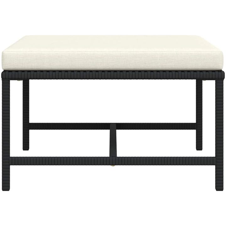 Fotpall till modulsoffa med dyna svart konstrotting vidaXL – bild 5