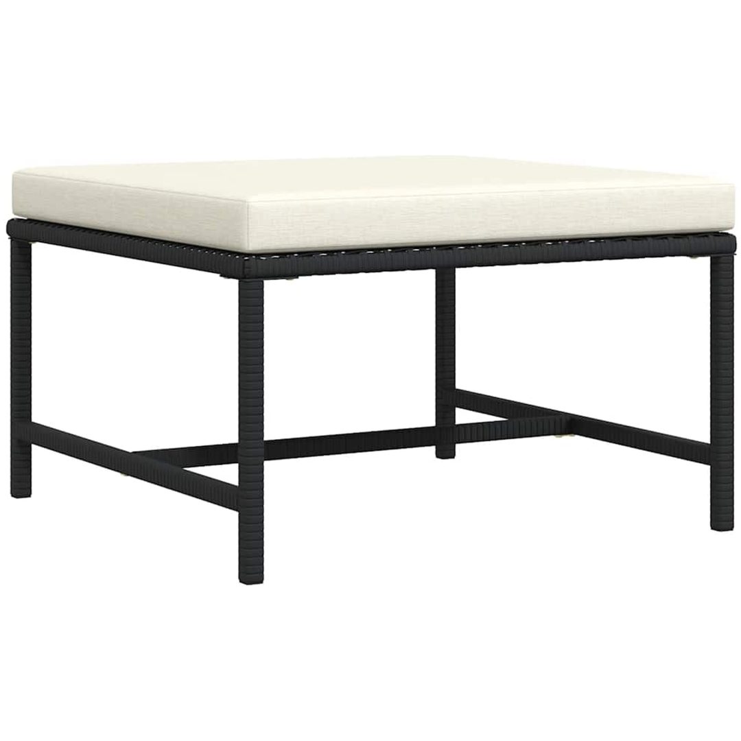 Fotpall till modulsoffa med dyna svart konstrotting vidaXL – bild 6