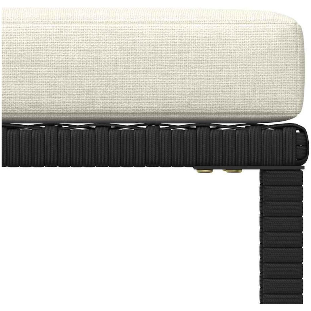 Fotpall till modulsoffa med dyna svart konstrotting vidaXL – bild 8
