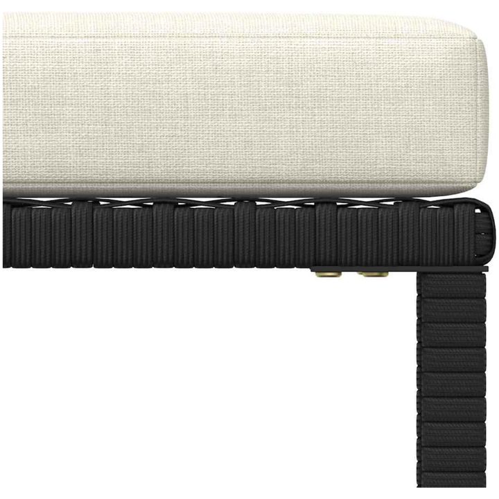 Fotpall till modulsoffa med dyna svart konstrotting vidaXL – bild 8