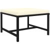 Fotpall till modulsoffa med dyna svart konstrotting vidaXL – miniatyr 1
