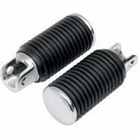 Fotpinnar Krom Med Gummihylsor Svart/krom/polerad DRAG SPECIALTIES