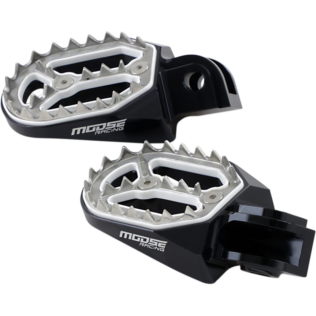 Fotpinnar Qualifier MOOSE RACING Silver/Svart