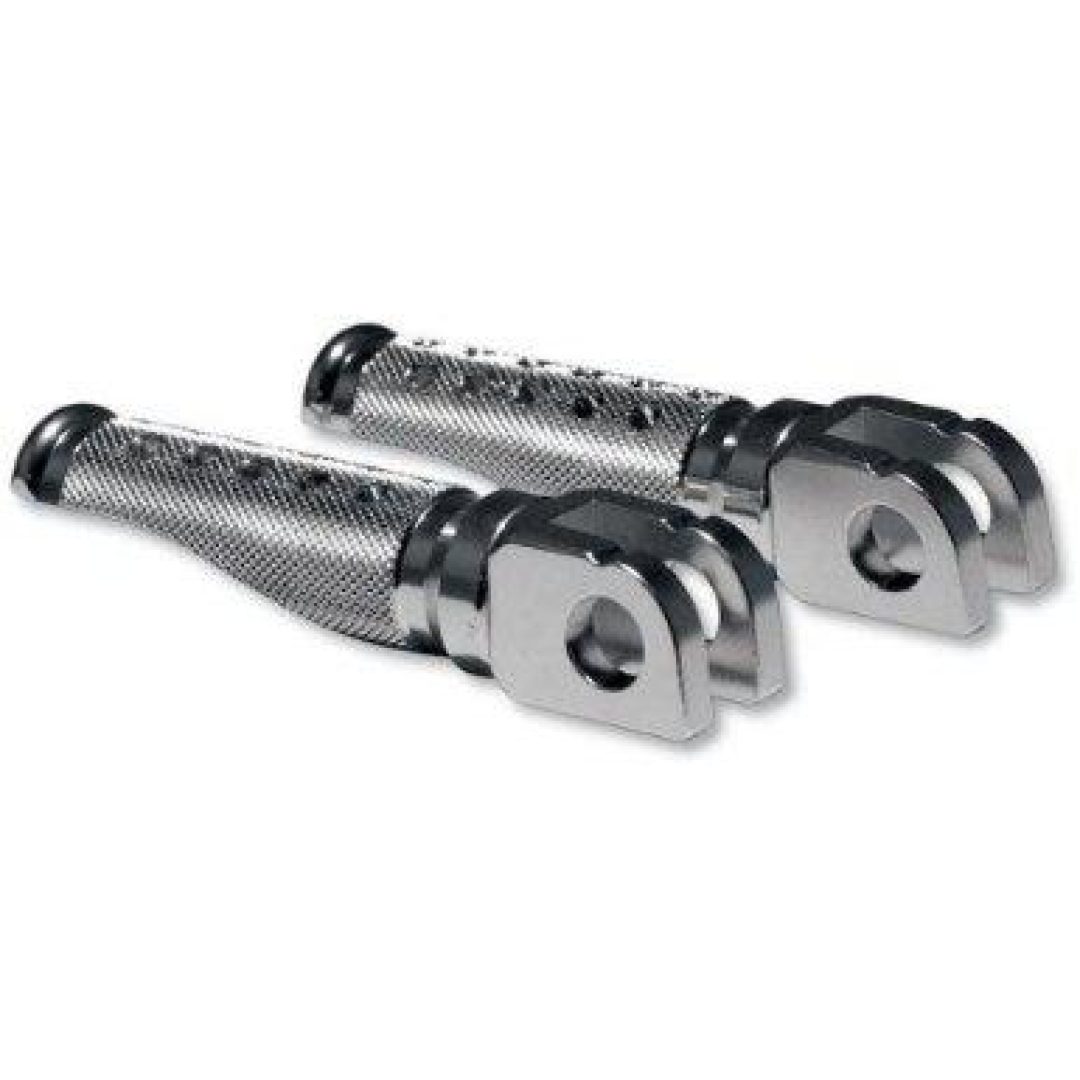 Fotpinnar Slash-Cut Silver Emgo FOOTPEGS SLASH-CUT SILVER
