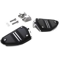Fotpinnar Twin Rail Svart/krom CIRO