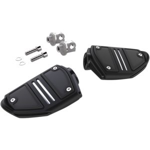 Fotpinnar Twin Rail Svart/krom CIRO
