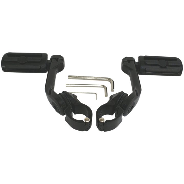 Fotpinne Highway Pegs Med Monteringsarmar Svart Matt Pulverlackerad RIVCO PRODUCTS Fotpinnar – bild 2