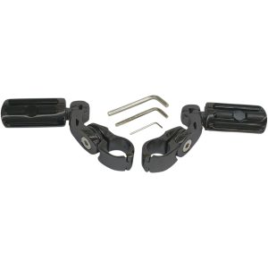 Fotpinne Highway Pegs Med Monteringsarmar Svart Matt Pulverlackerad RIVCO PRODUCTS