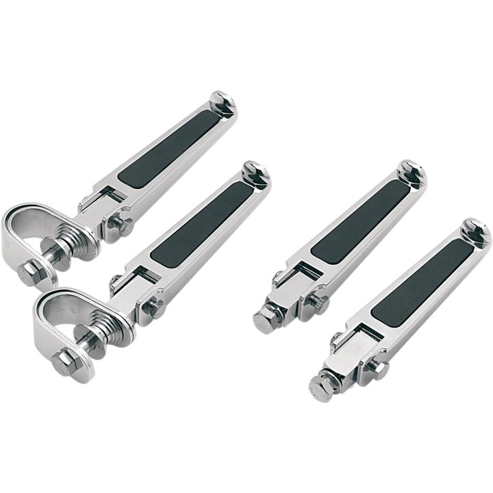 Fotpinne med gummilägg Svart Krom Polerad DRAG SPECIALTIES Bolt-on – bild 2