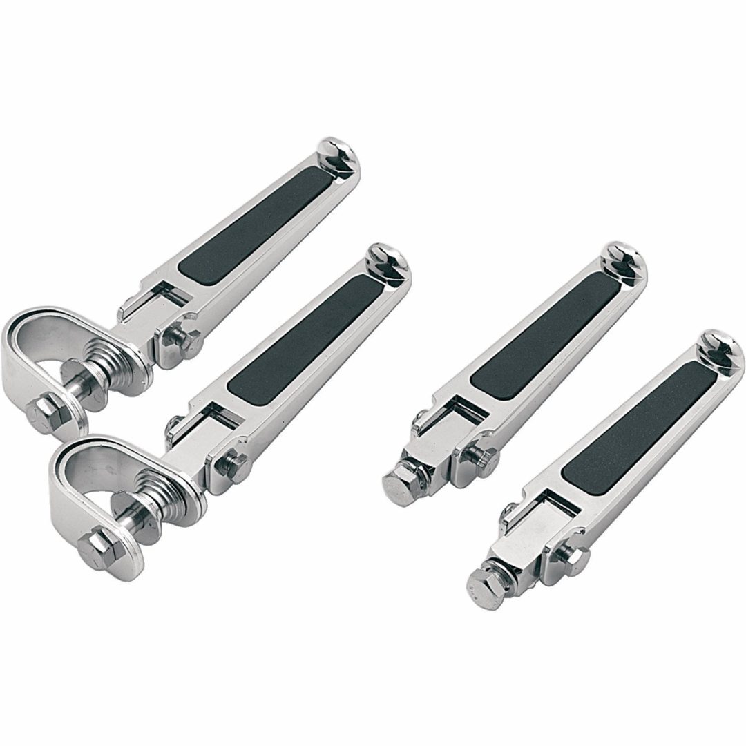 Fotpinne med gummilägg Svart Krom Polerad DRAG SPECIALTIES Bolt-on