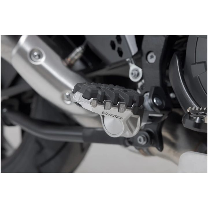 Fotpinnekit EVO Justerbar Svart Silver SW-MOTECH – bild 3