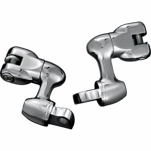 Fotpinnsadapter Justerbar och Låsbar Offset Silver KURYAKYN