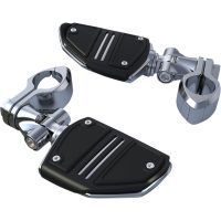 Fotplattor Mini Twin Rail Svart Krom CIRO
