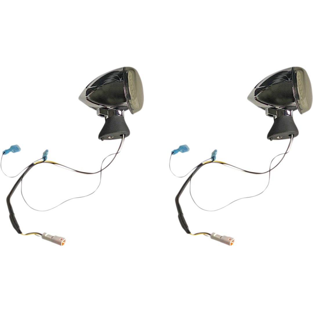 Framblinkers Probeam® Dynamic Ringz™ Led Rökfärgad/Krom CUSTOM DYNAMICS Blinkerssats