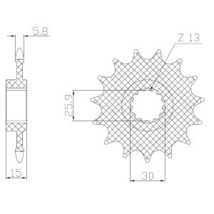 Framdrev 520 Powerdrive Stål SUNSTAR