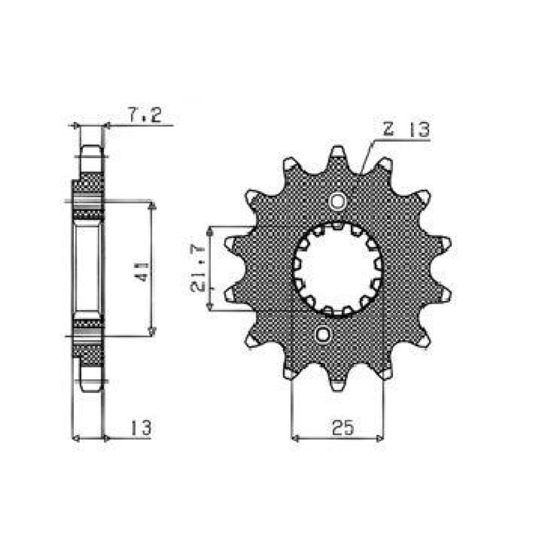 Framdrev 525 Powerdrive Stål SUNSTAR 15