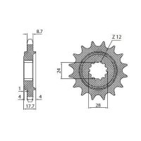 Framdrev 530 Powerdrive Stål SUNSTAR