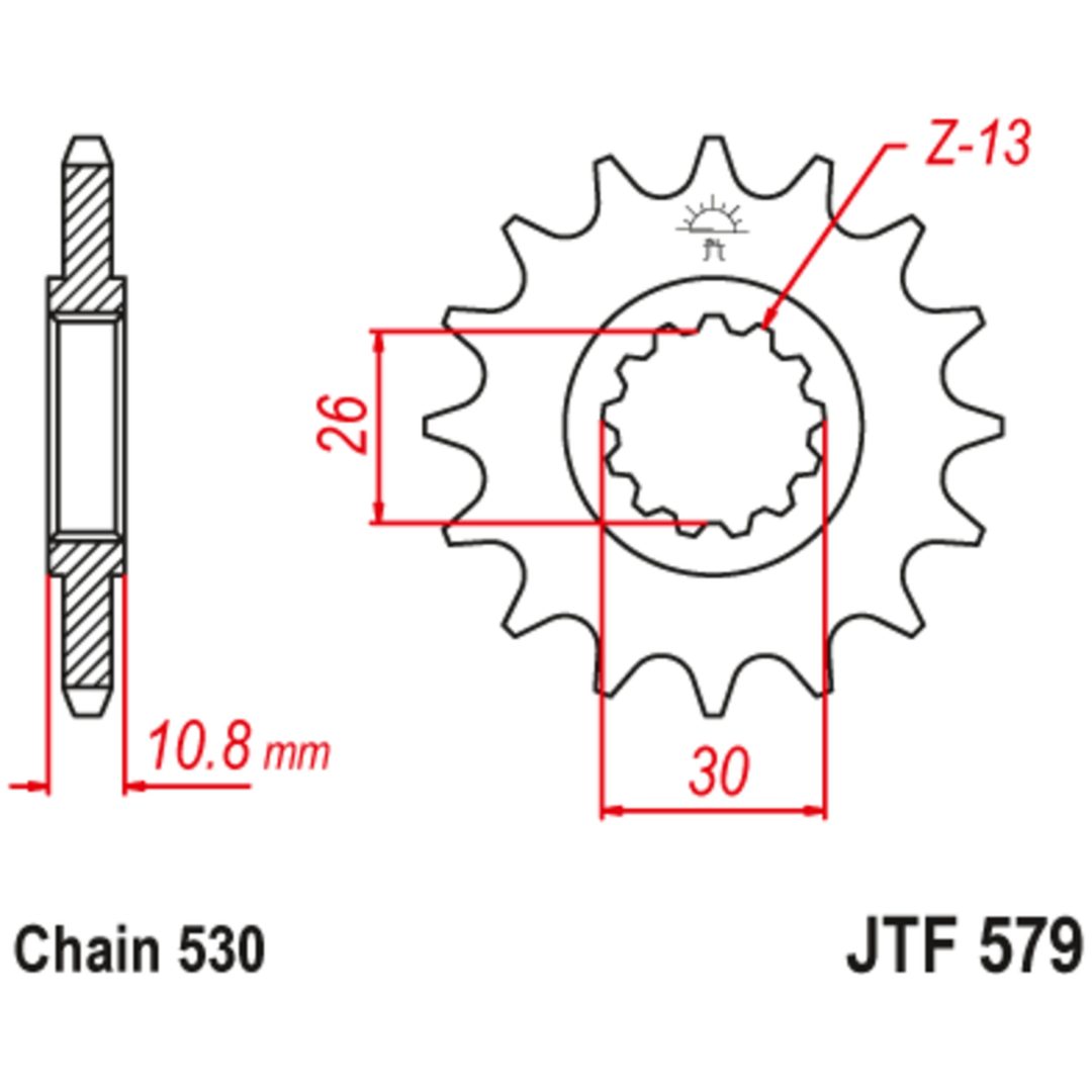 Framdrev Ljudlöst 579 JT SPROCKETS