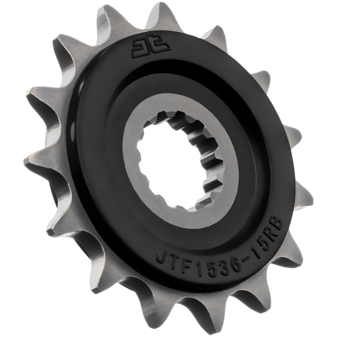 Framdrev Rubber-Cushioned Svart Stål JT SPROCKETS 15
