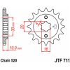 Framdrev Stål JT 14 kugg - Stål - Fram (520 kedja) – miniatyr 3