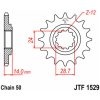 Framdrev Stål JT 17 kugg - Stål - Fram (530 kedja) – miniatyr 3