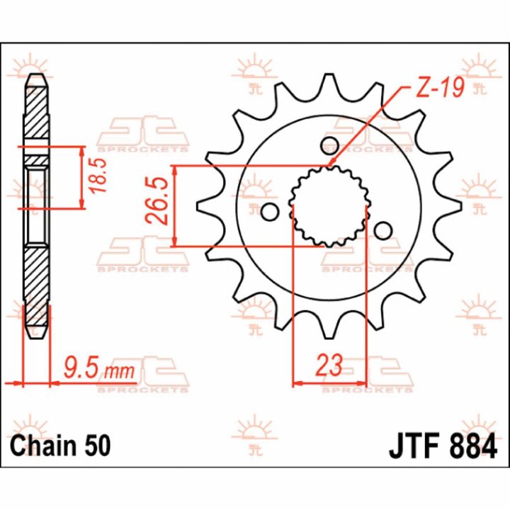 Framdrev Stål JT 21 Kugg 530 – bild 2