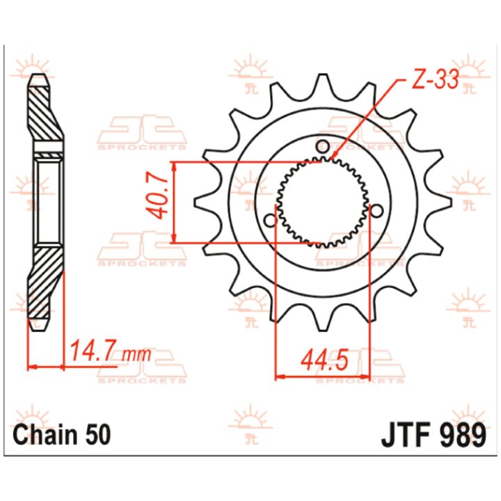 Framdrev Stål JT 21 Kugg 530 – bild 3