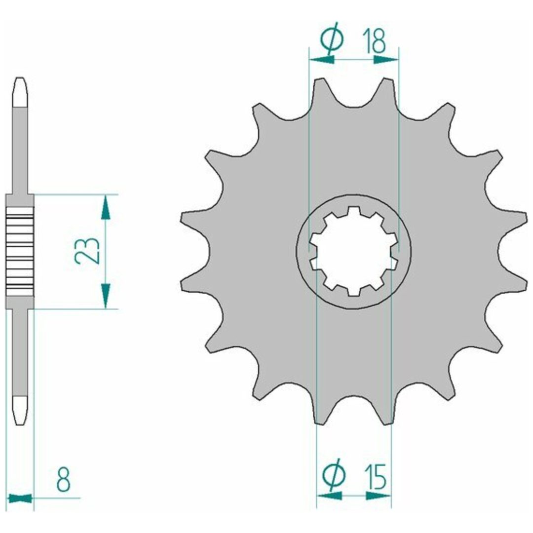 Framdrev Stål Standard Afam 415
