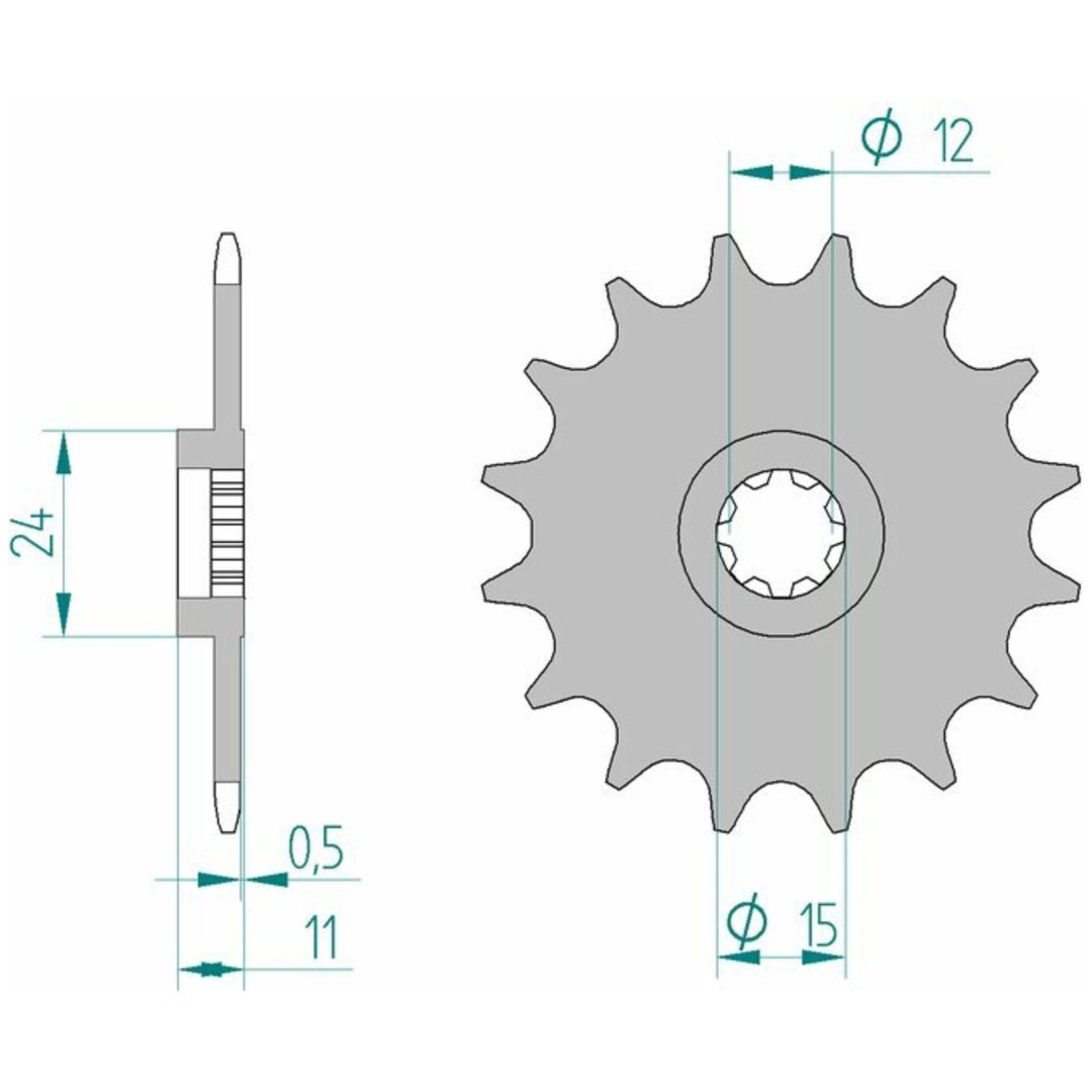 Framdrev Stål Standard Afam 415