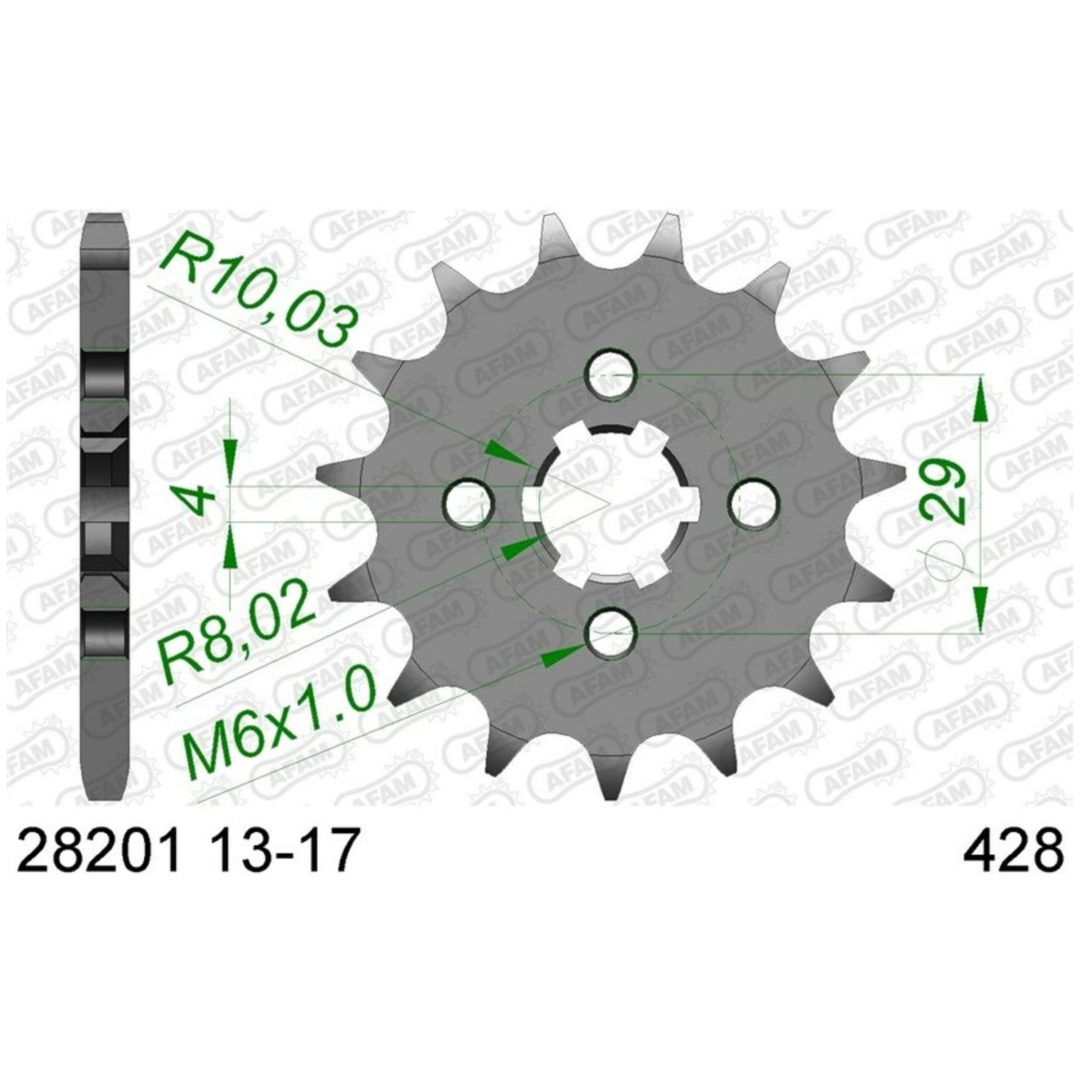 Framdrev Stål Standard Afam 428